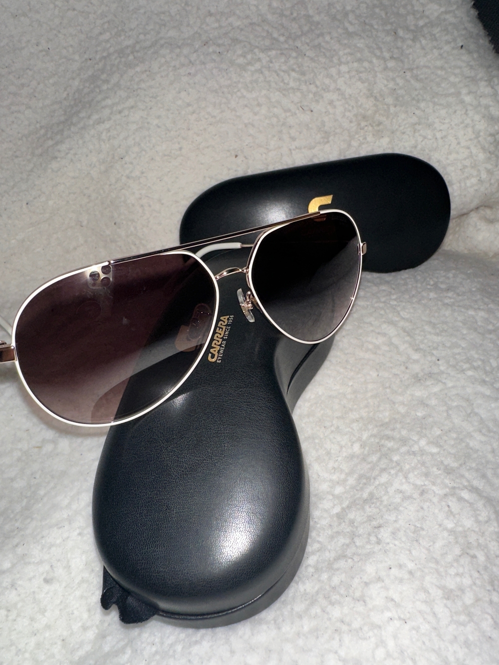 Carrera Aviator Sunglasses - Gold Frame with Brown Gradient Lenses